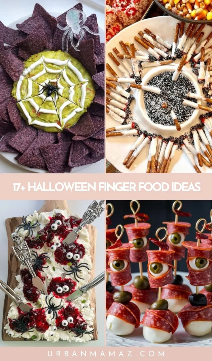 Creepy Halloween finger food ideas for a spooky party setup
