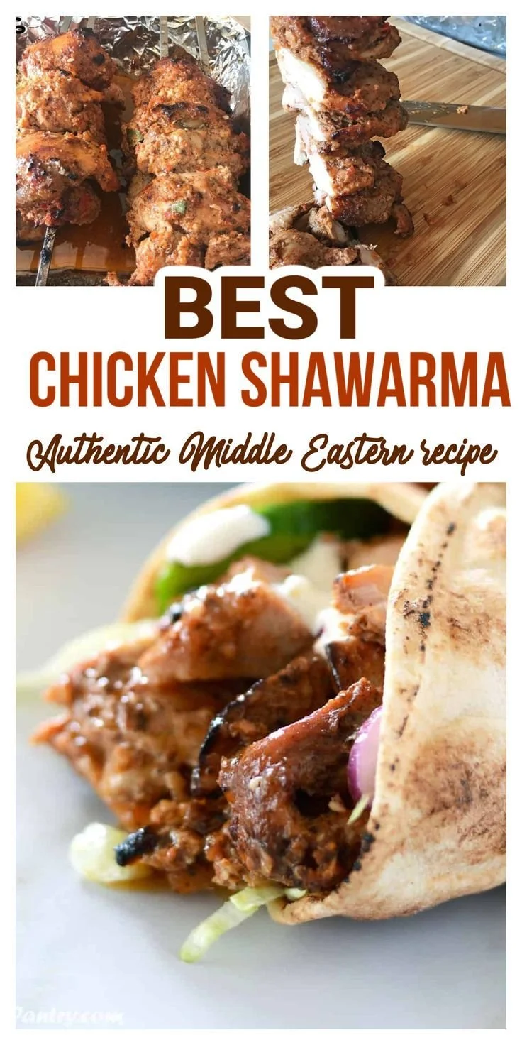 Homemade Chicken Shawarma served with fresh vegetables and creamy sauce.