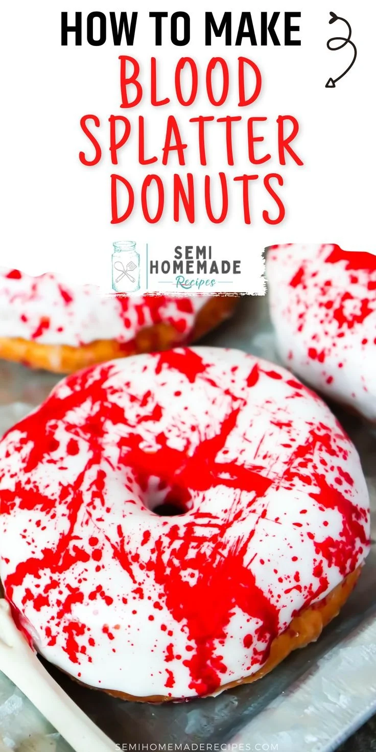 Blood Splatter Donuts decorated for Halloween