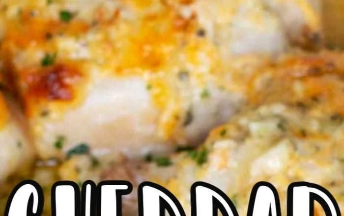 Cheddar Ranch Chicken dish with creamy ranch dressing and cheddar cheese