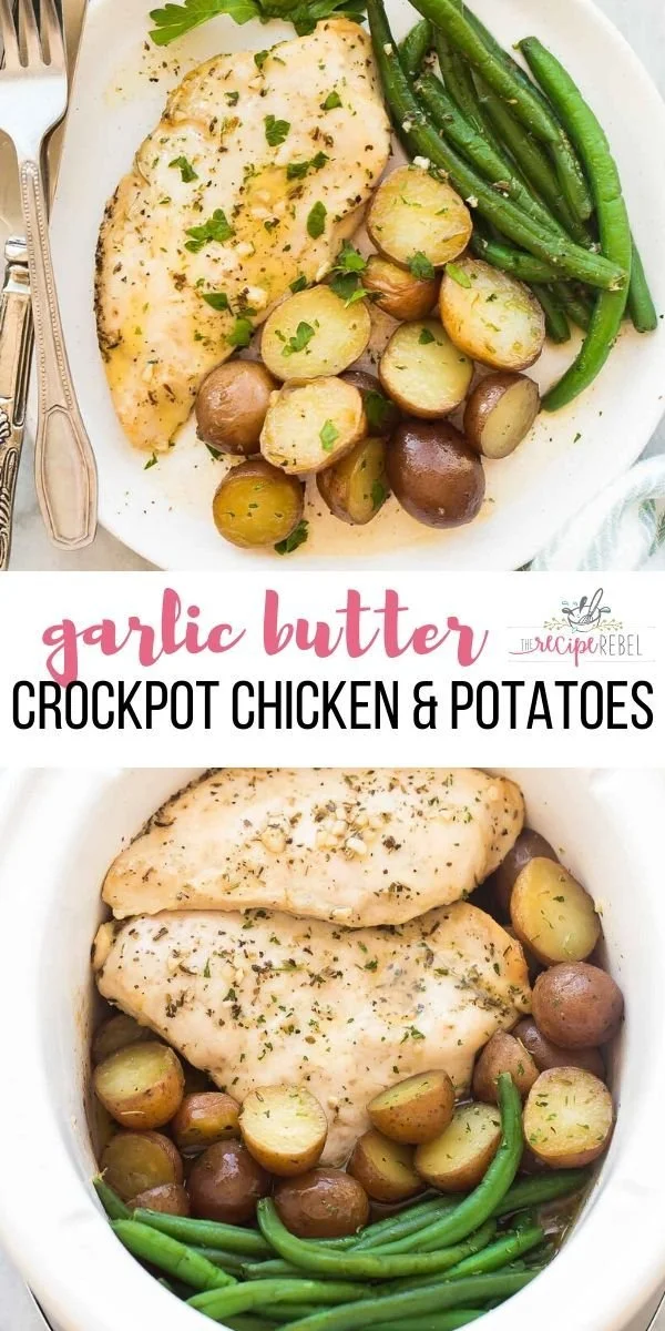 Delicious Crockpot Chicken and Potatoes served in a bowl