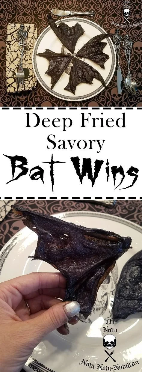 Delicious deep fried bat wings served with dipping sauce