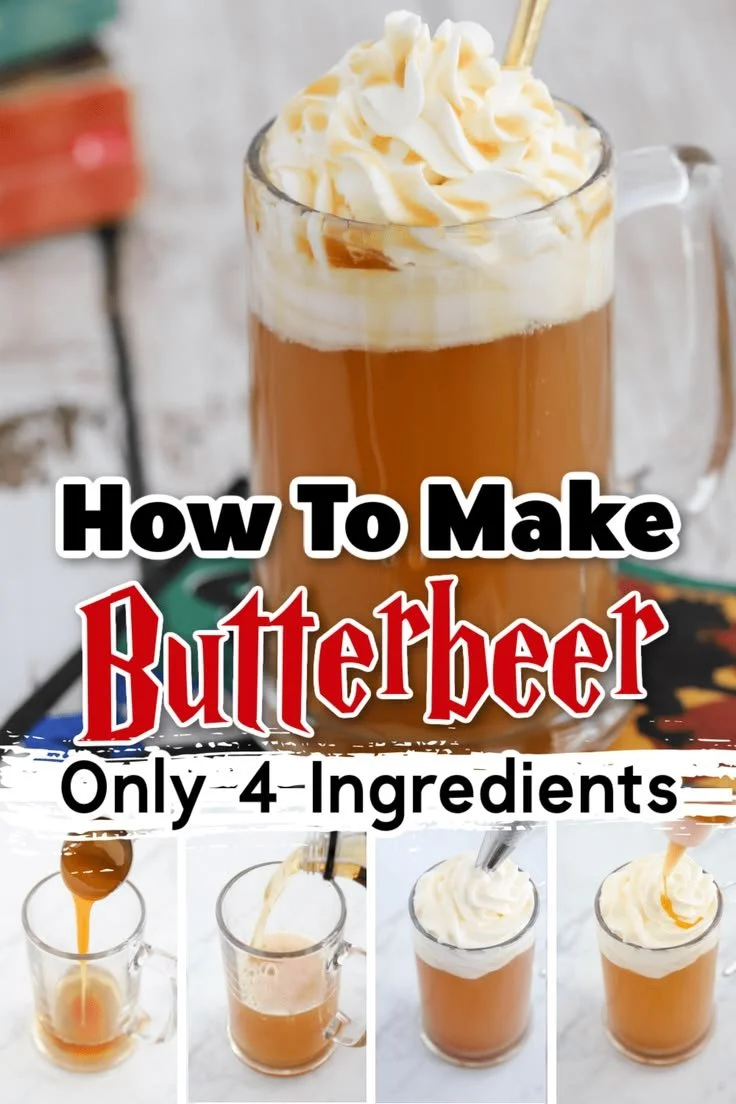 Delicious homemade Butterbeer inspired by Harry Potter recipes.