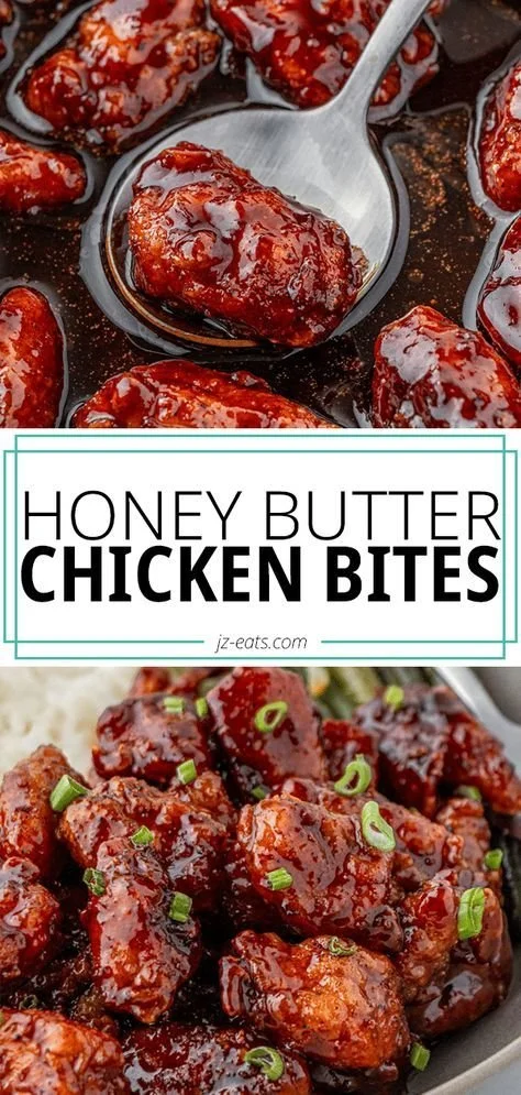 Delicious honey butter chicken served with sides