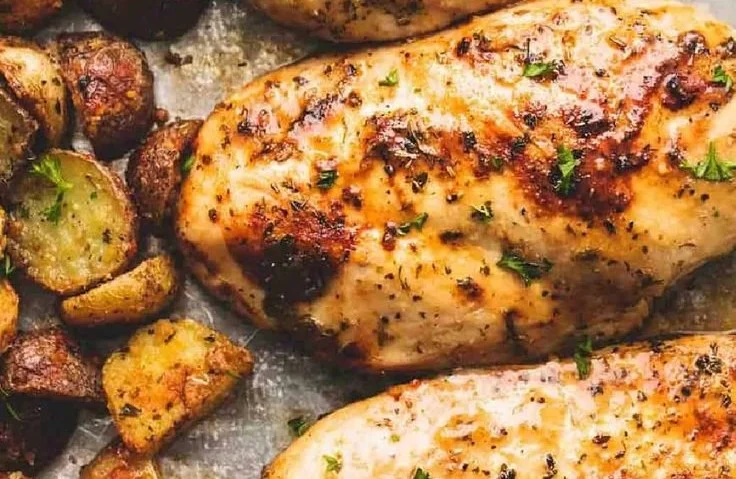One Sheet Chicken and Potatoes recipe with 5 simple ingredients