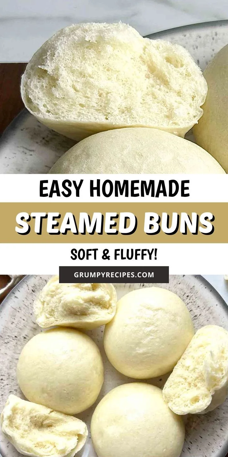 Delicious homemade steamed buns served on a plate