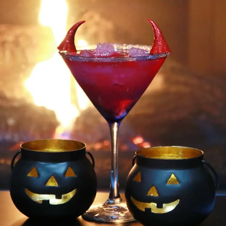 Refreshing Devil's Delight Margarita cocktail with vibrant colors and garnishes